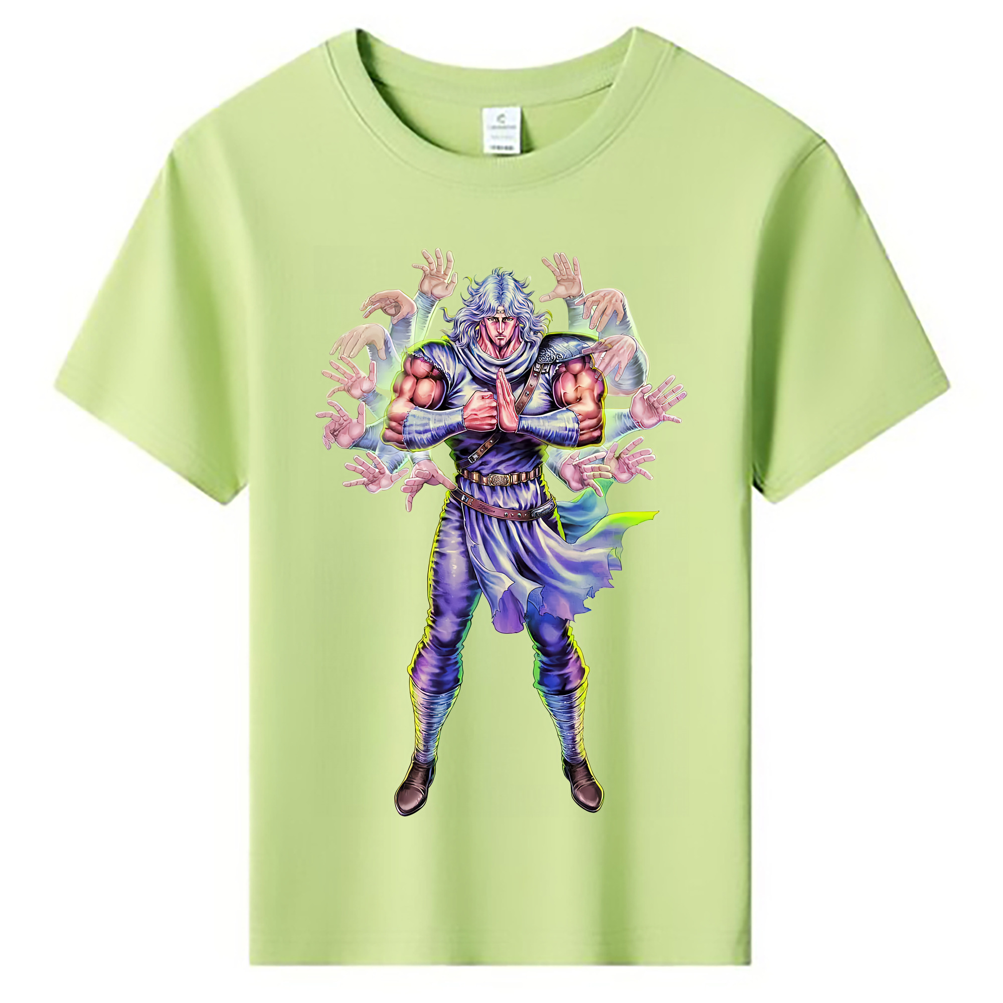 （画像用） 北斗の拳 Fist of the North Star 綿100％キッズTシャツ（フロントプリント）